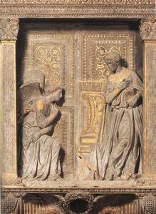 Donatello: Marijino oznanjenje, ok. 1435, S. Croce, Firence
